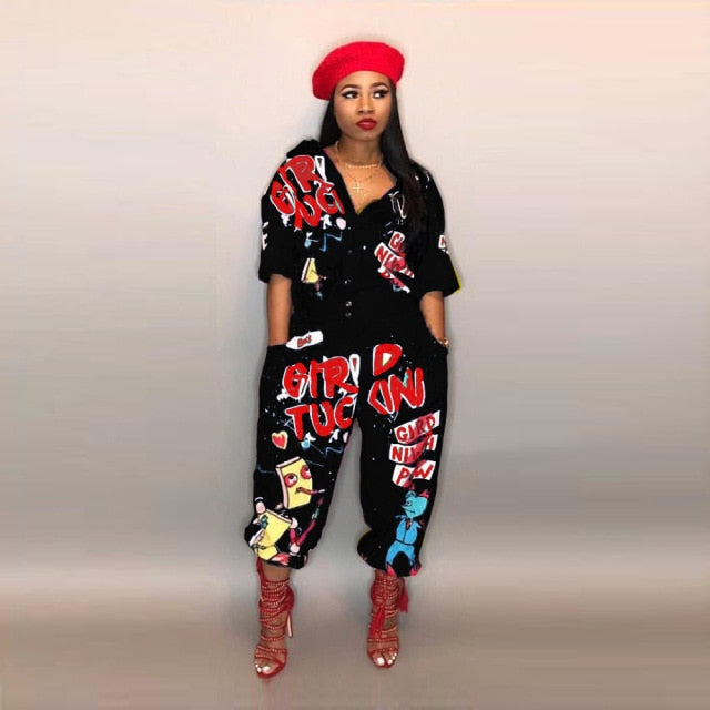 She's Radical Hip Hop Style Women Jumpsuit