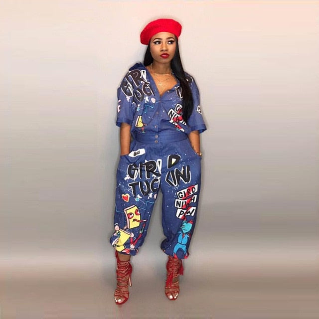 She's Radical Hip Hop Style Women Jumpsuit