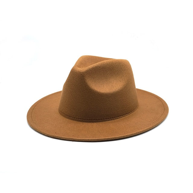 She's Savvy Women's Felt Big Brim Fedoras