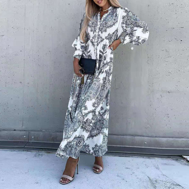 She's Elegant Deep V Neck Maxi Dresses Women