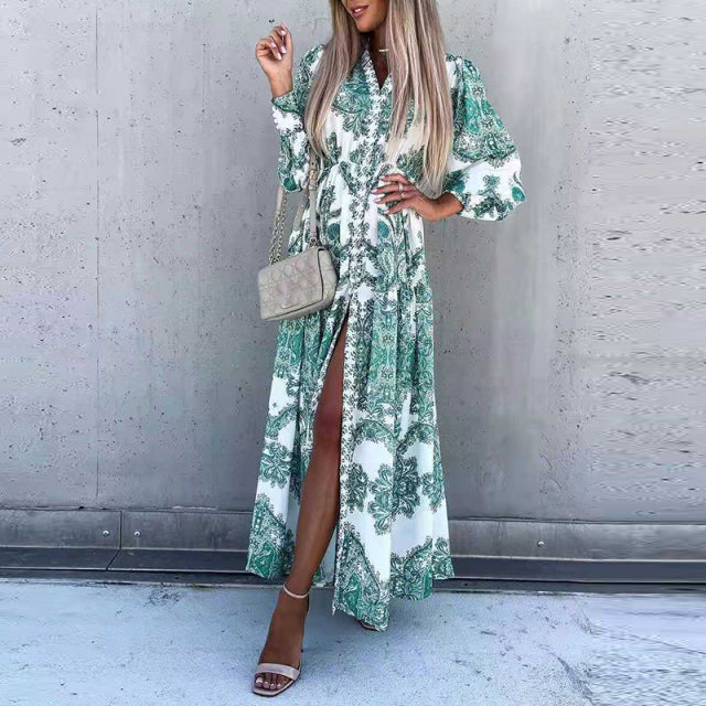 She's Elegant Deep V Neck Maxi Dresses Women